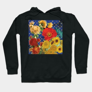 Van Gogh Inspired Floral Pattern Hoodie